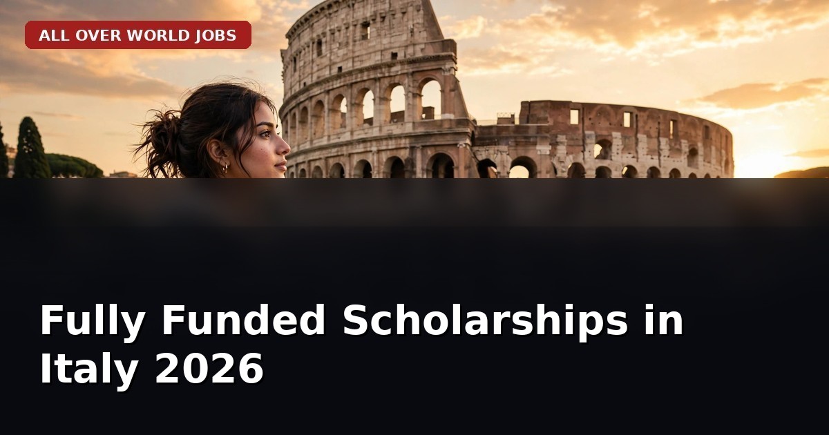 Fully Funded Scholarships in Italy for Pakistani Students 2026